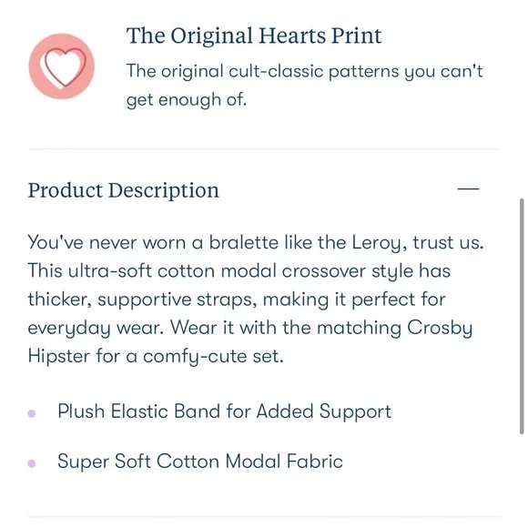 NWT Roller Rabbit Disco Hearts Leroy Bralette - Picture 6 of 7